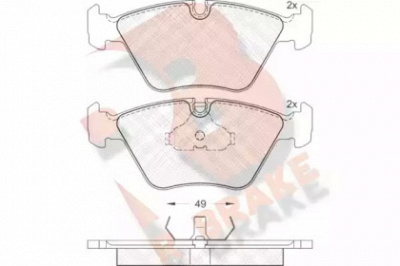 R BRAKE rb0883 -  Комплект тормозных колодок, дисковый тормоз